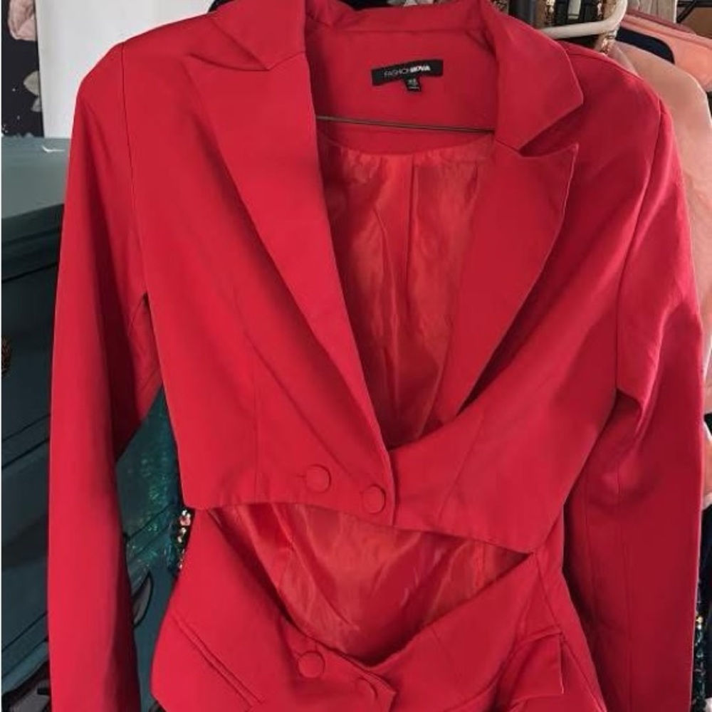 Bold Red Blazer